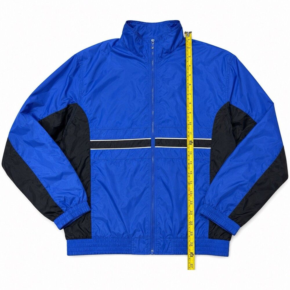 Vintage 90s USA Olympic Windbreaker Blue Black Nylon Men’s L 42/44
